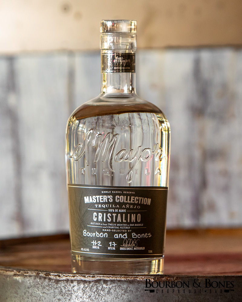 el-mayor-tequila-single-barrel-reserve-masters-collection-tequila-anejo-cristalino-front-of-bottle